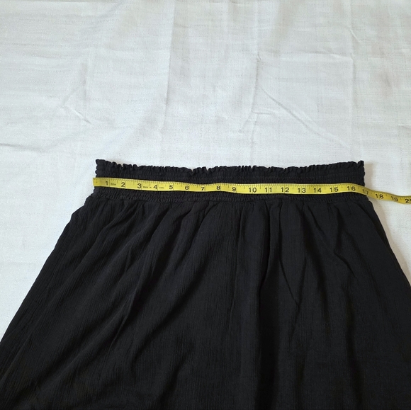 Faded Glory Black Skirt Lace Trim Elastic Waist Size XXL - Picture 6 of 8